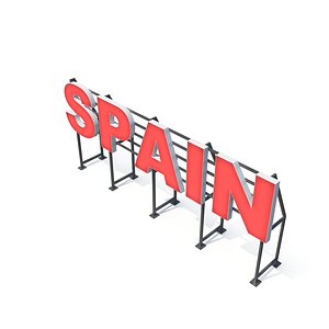 country sign spain 3D model