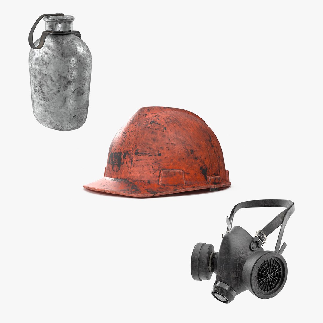 Miners Equipment Collection 3D model preview
