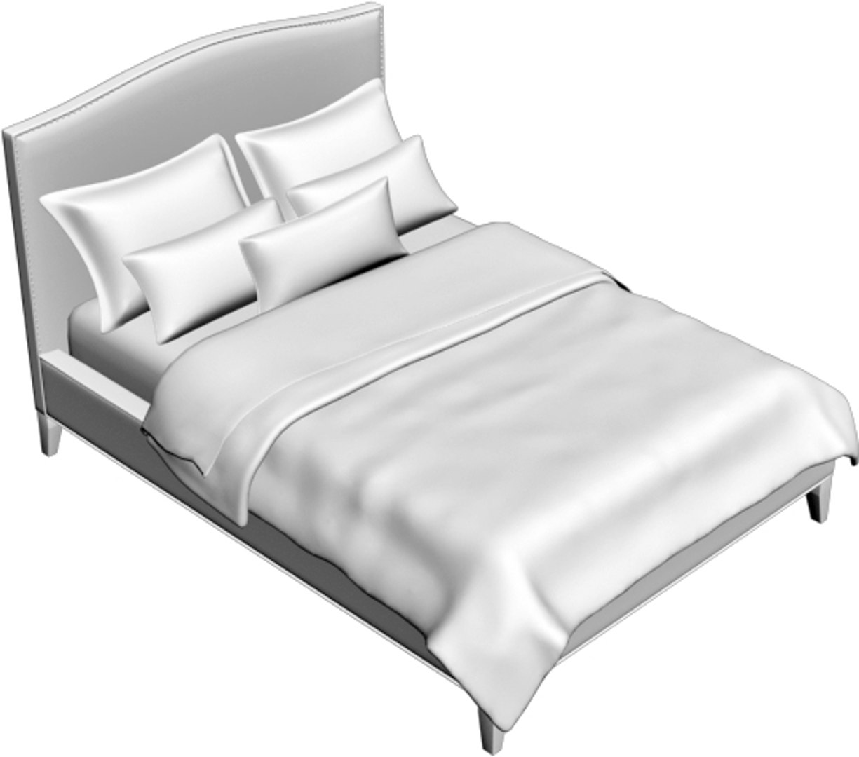 Bed 3D model - TurboSquid 574603