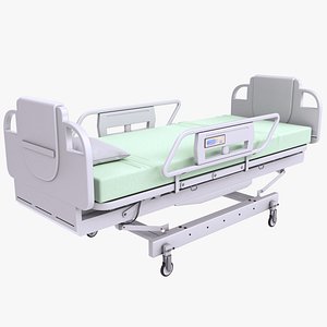 3D model Hospital Bed - Green