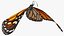 Vol animé Monarch Butterfly truqué pour Maya