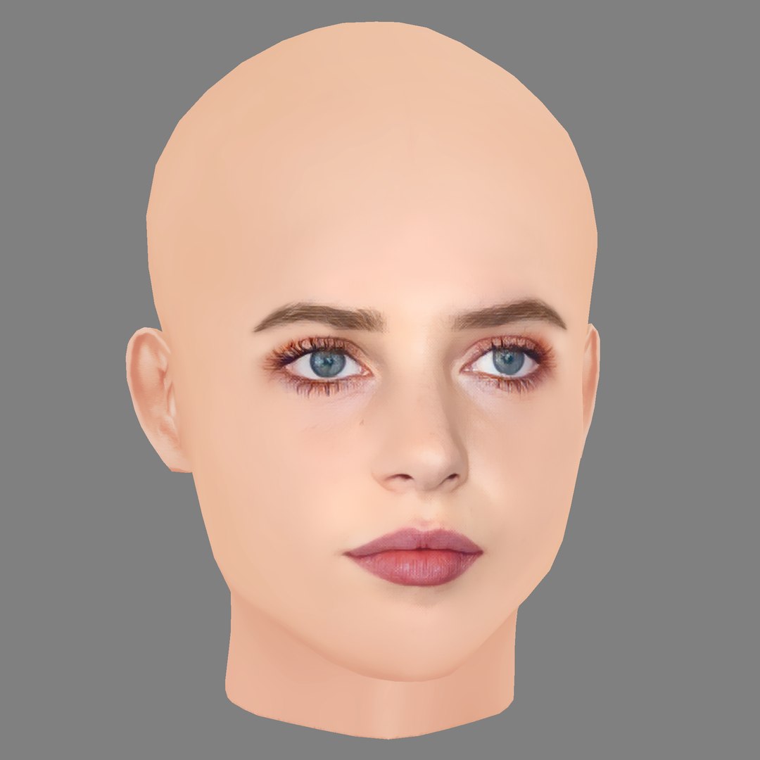 3D Maya Hawke Head - No Hair - Low Poly Head For Game - TurboSquid 2315470