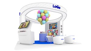 BirthDay Booth 4 x 4 exhibition 3D model