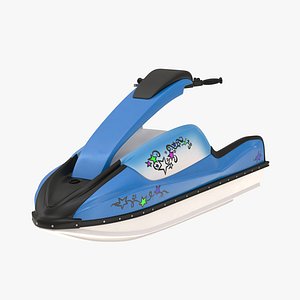 sport water scooter rigged 3d model