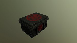 3D model abandoned treasure box