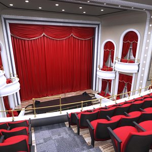 Assembly Hall 01 - Masonic Historic Theatre 3D model