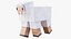 Modelo 3D de Ovelha do Minecraft com Rig, Pronto para Jogos em 4K PBR