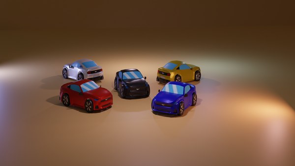 Sport Car Model Low-poly 3D model model