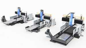 CNC Gantry Milling Machine 3D model