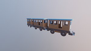 WOODEN LITTLE TRAIN CARRIAGE TOYS - RogueFilmProductions 3D model