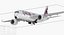 3D модель Airbus A350-800 Qatar Rigged