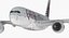 3D модель Airbus A350-800 Qatar Rigged