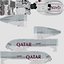 3D модель Airbus A350-800 Qatar Rigged