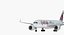 3D модель Airbus A350-800 Qatar Rigged
