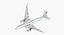 3D модель Airbus A350-800 Qatar Rigged