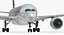 3D модель Airbus A350-800 Qatar Rigged