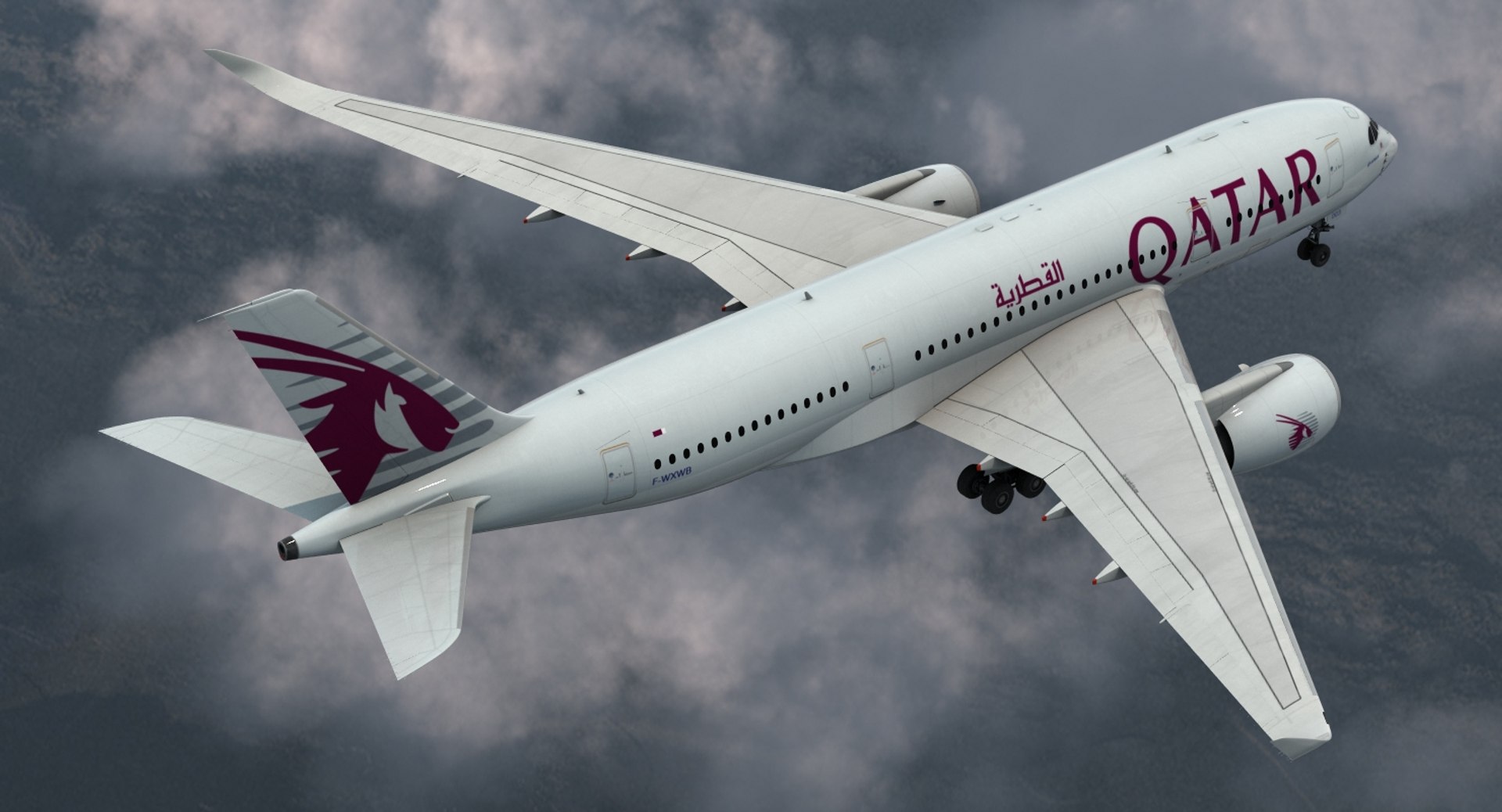 airbus a350-800 qatar rigged 3D model https://p.turbosquid.com/ts-thumb/vE/1ZLfIm/L3KnF7Kl/airbusa350800qatarriggedmb3dmodel003/jpg/1492095050/1920x1080/fit_q87/599df848b97b3816f7f9815d8b4ce86e052a5e9d/airbusa350800qatarriggedmb3dmodel003.jpg