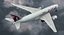3D модель Airbus A350-800 Qatar Rigged