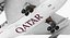 3D модель Airbus A350-800 Qatar Rigged