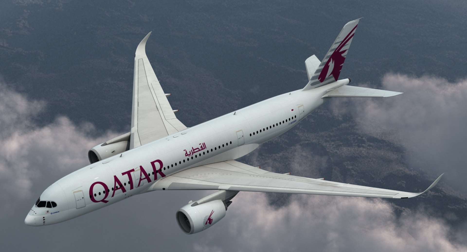 airbus a350-800 qatar rigged 3D model https://p.turbosquid.com/ts-thumb/vE/1ZLfIm/ScxdS5K6/airbusa350800qatarriggedmb3dmodel002/jpg/1492095050/1920x1080/fit_q87/da5535757dc855b0d64d08ff5273e6d0d78c7970/airbusa350800qatarriggedmb3dmodel002.jpg