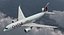3D модель Airbus A350-800 Qatar Rigged