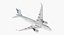 3D модель Airbus A350-800 Qatar Rigged