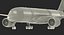 3D модель Airbus A350-800 Qatar Rigged
