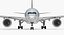 3D модель Airbus A350-800 Qatar Rigged
