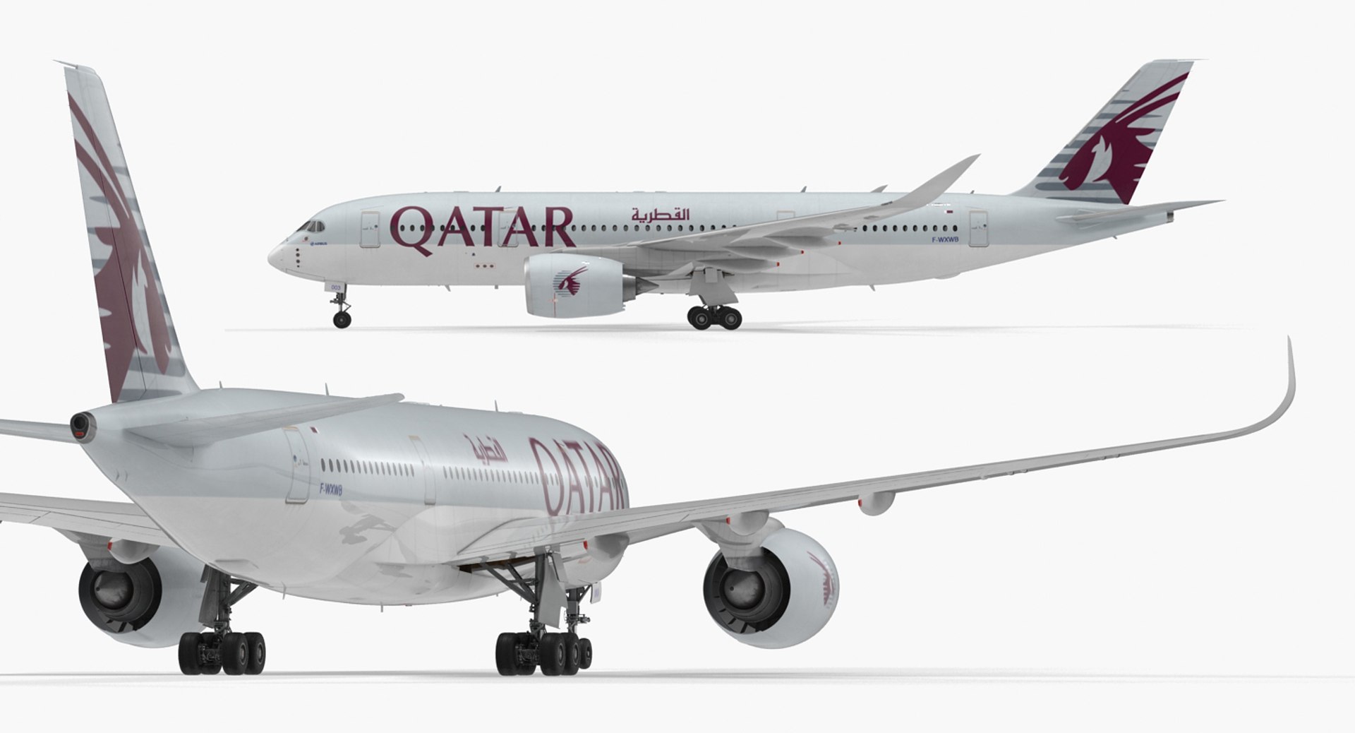 airbus a350-800 qatar rigged 3D model https://p.turbosquid.com/ts-thumb/vE/1ZLfIm/gwZkQPvw/airbusa350800qatarriggedmb3dmodel008/jpg/1492095050/1920x1080/fit_q87/1ef81d567eb27bd3b41fcef722ed18fd743666f8/airbusa350800qatarriggedmb3dmodel008.jpg