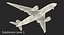 3D модель Airbus A350-800 Qatar Rigged