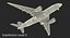 3D модель Airbus A350-800 Qatar Rigged