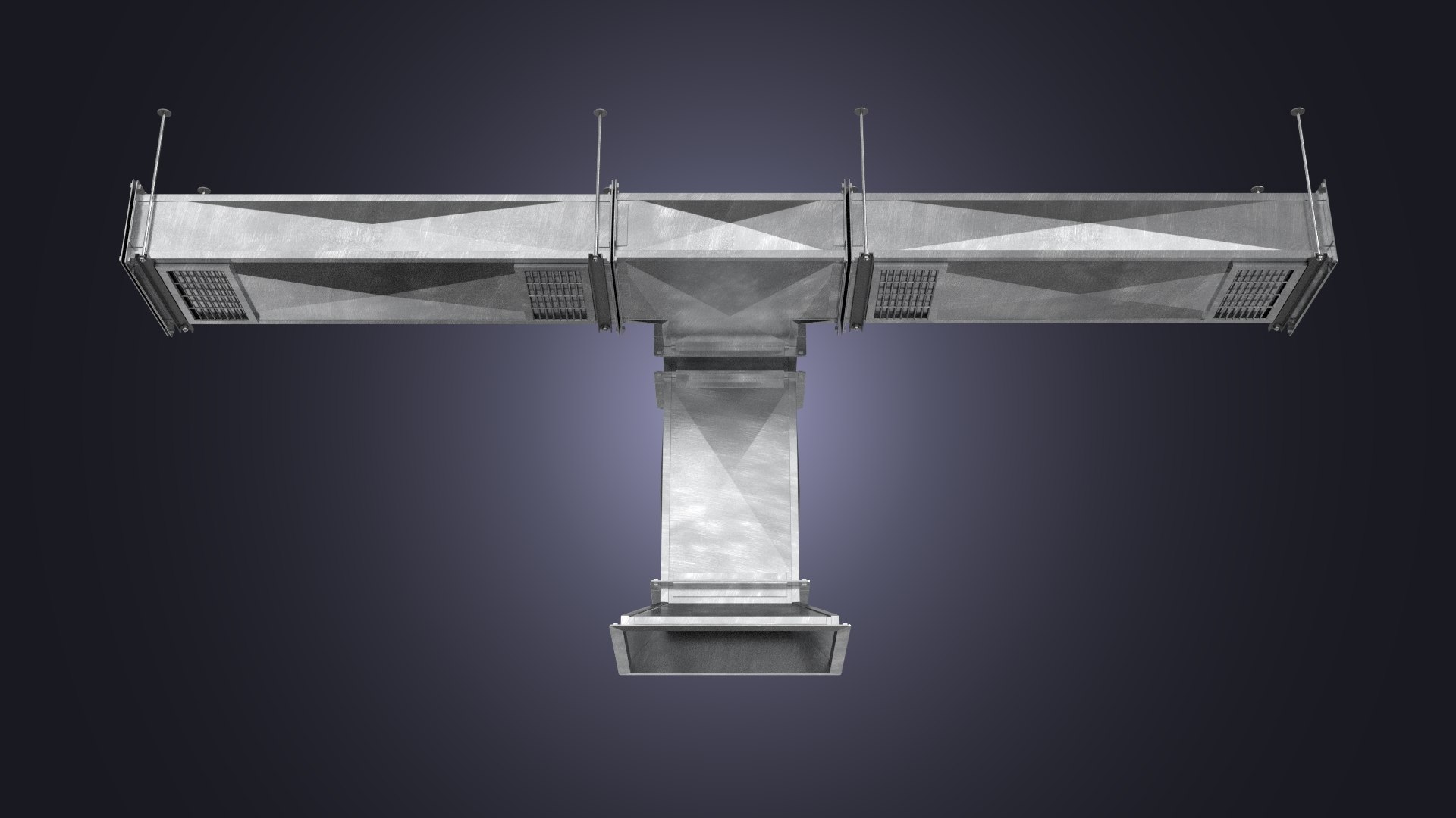 Square Air Ducts 3d Model