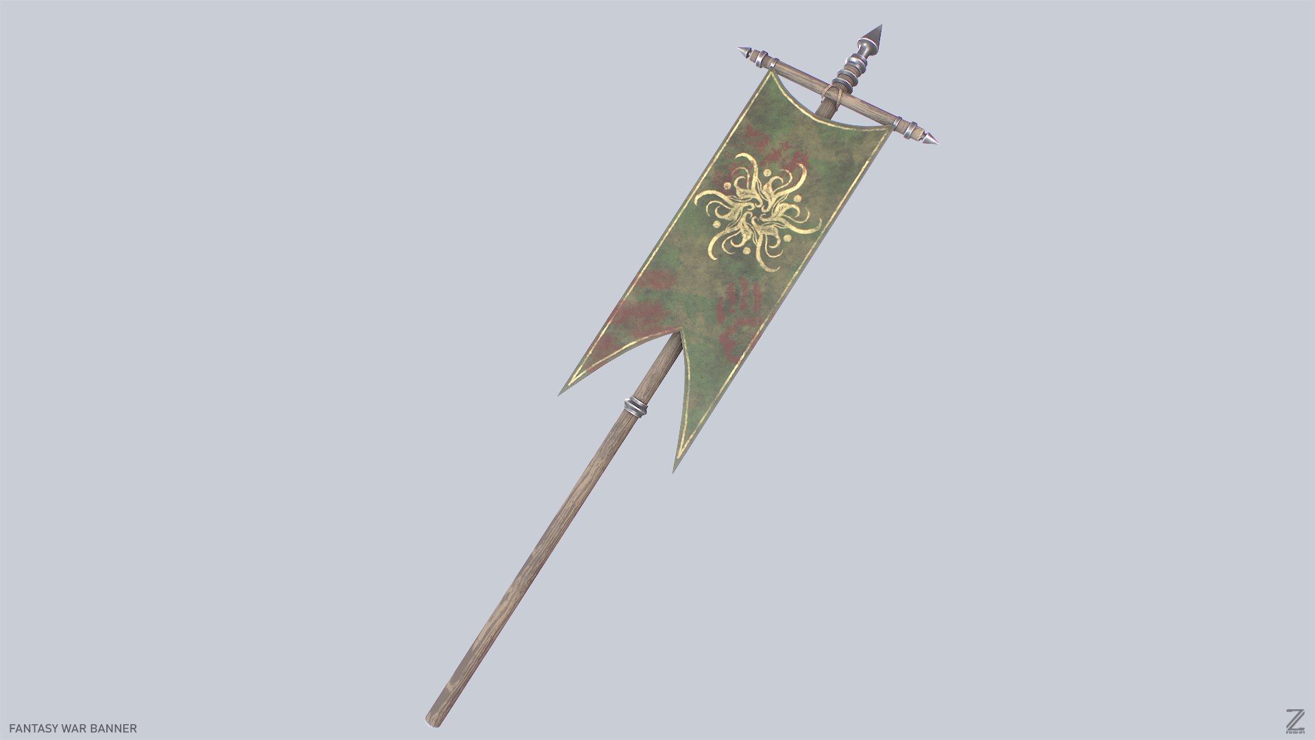 Fantasy War Banner 3D - TurboSquid 2417540