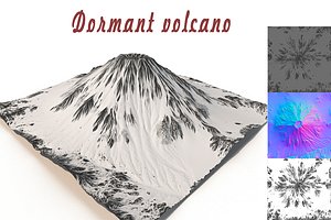 3d dormant volcano model
