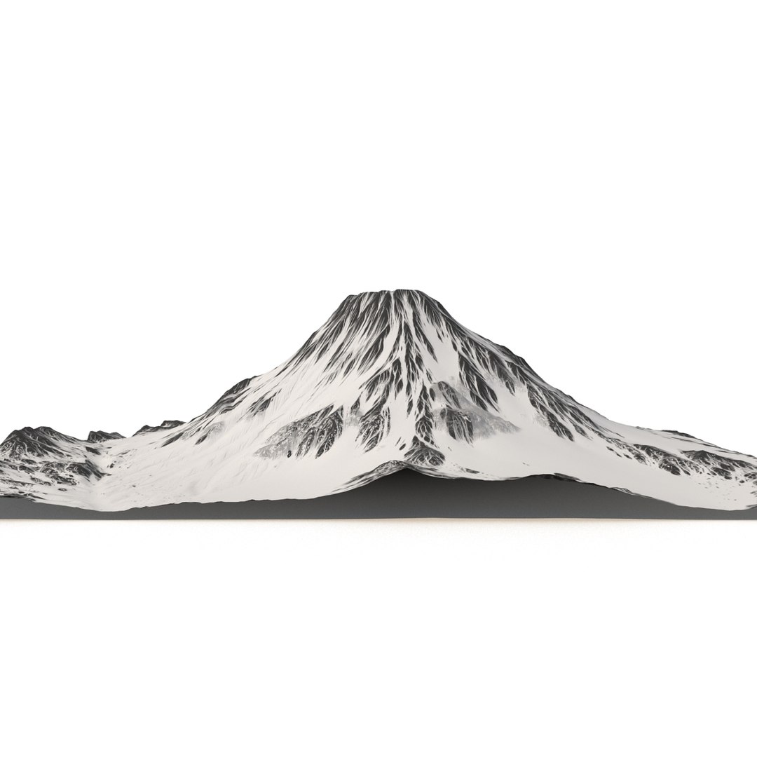 3d Dormant Volcano Model