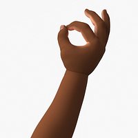 Black Child Hand OK Pose
