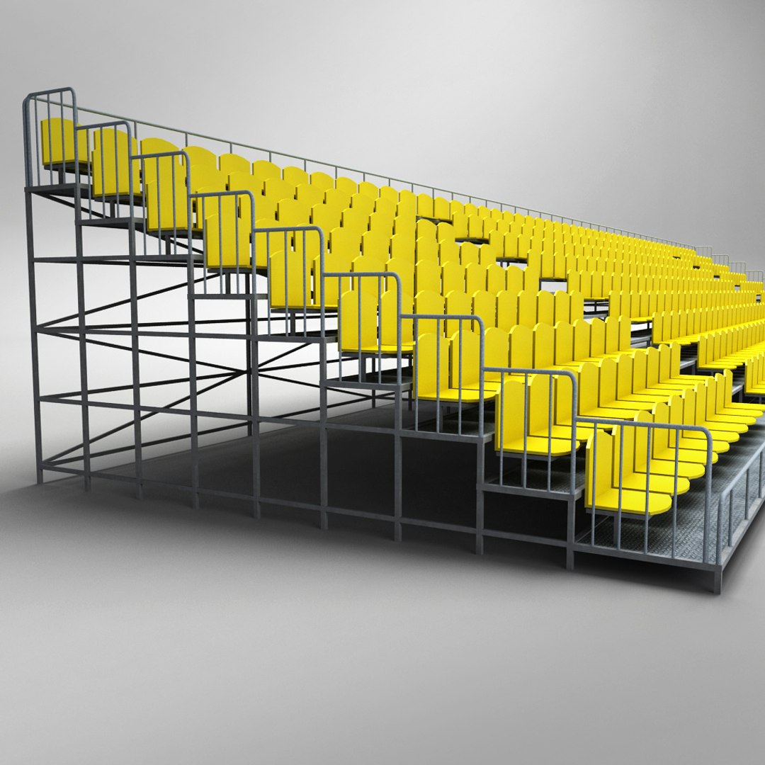 3d Stadium Seating Tribune Model