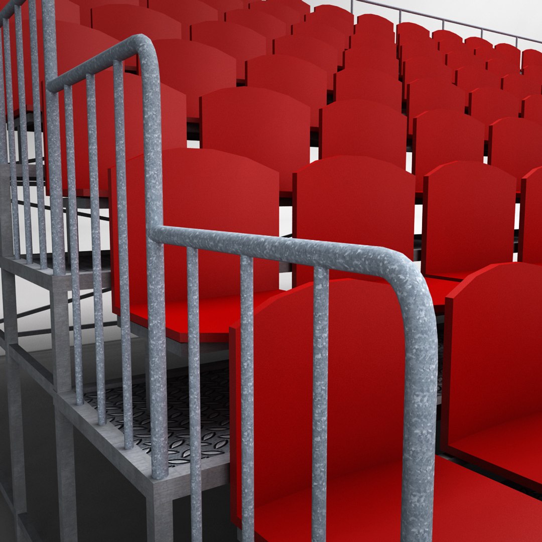 3d Stadium Seating Tribune Model