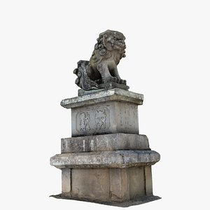 3D model Japanese Animal Statue Scan 01