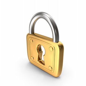 Symbol Padlock Gold