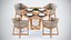 Table Maz avec 4 chaises en corde