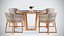 Table Maz avec 4 chaises en corde