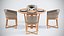 Table Maz avec 4 chaises en corde