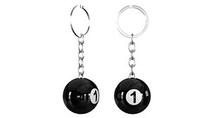 3D Pool Ball Keychain PBR 1 model