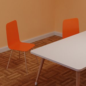 simple modern chair 3D
