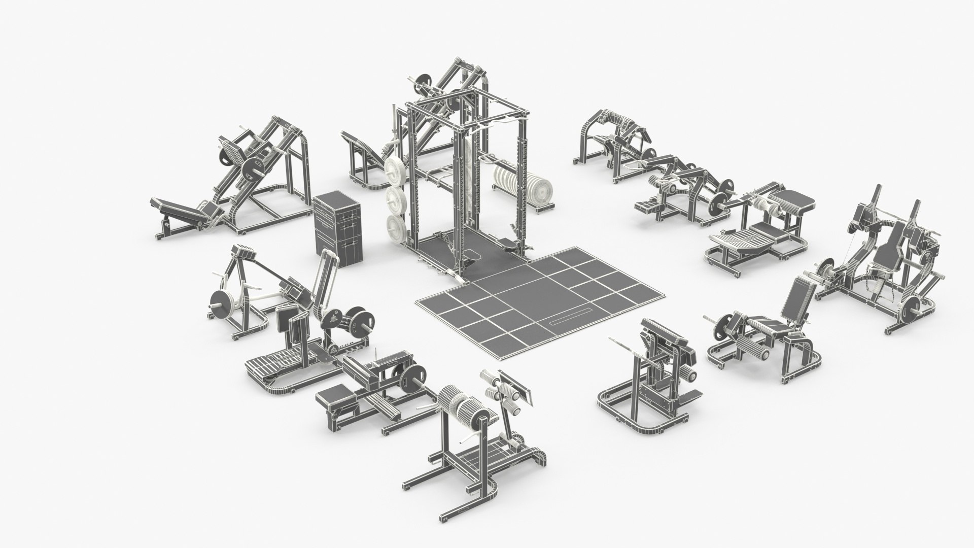 Technogym Bench model - TurboSquid 1990522