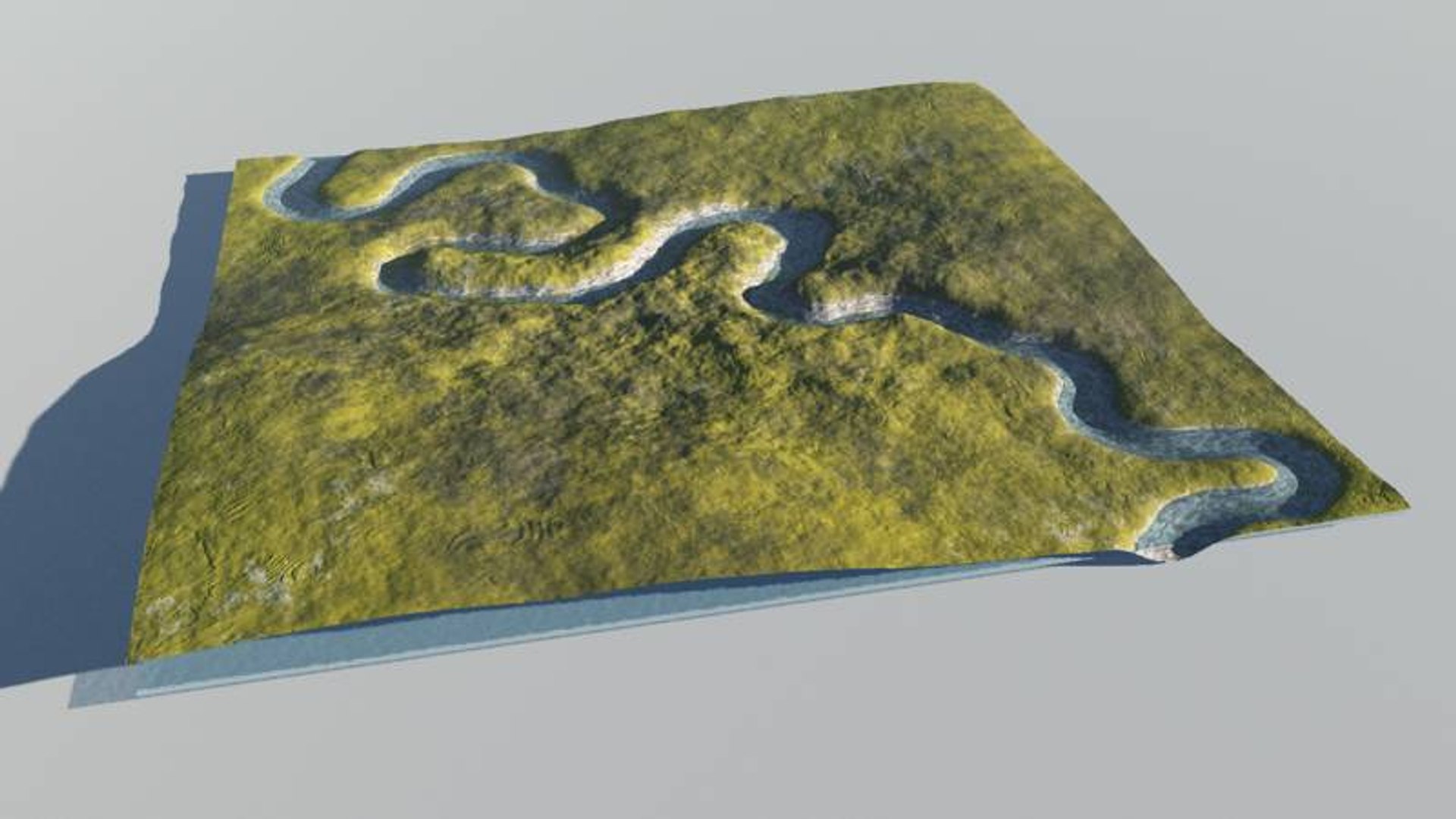 3d Model River Valley Terrain