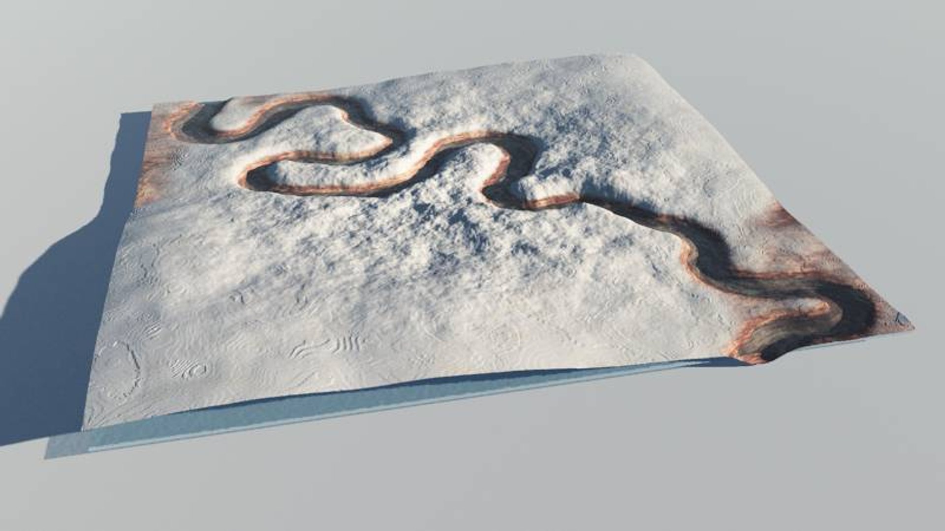 3d Model River Valley Terrain