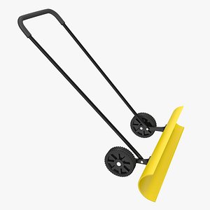 Snow Shovel with Wheels 3D Model