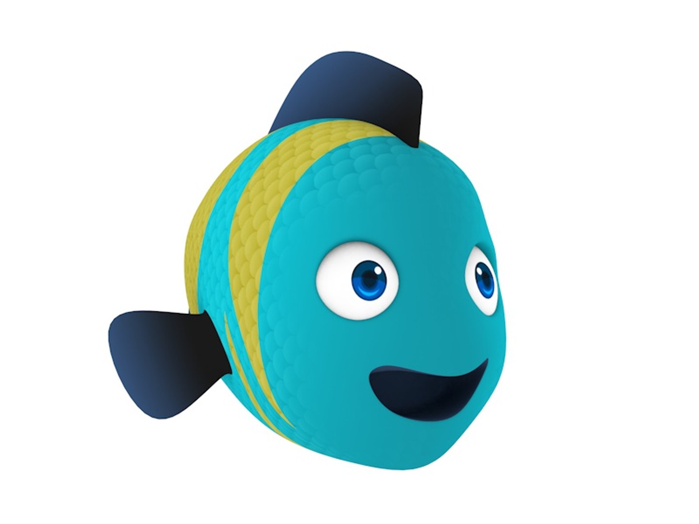 Cartoon Fish Model - TurboSquid 1189630